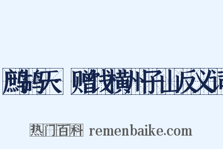 鹧鸪天·赠饯横州子山反义词是什么意思的图片